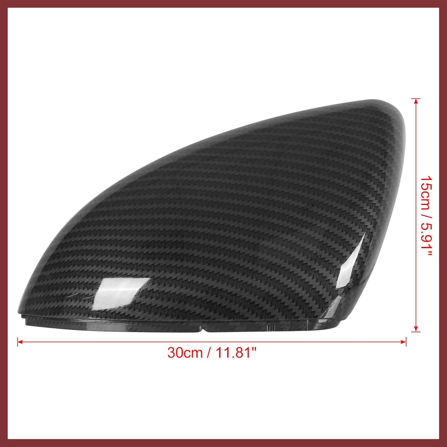 for Volkswagen Golf 7 2014-2018 Driver Passenger Side Mirror Covers Cap Replacement Rearview Mirror Guard Covers Carbon Fiber Pattern 1 Pair