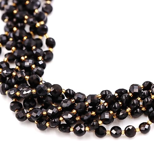 Miniatura 176 de Cuentas de piedras preciosas de primera calidad para la fabricación de joyas, cuentas de piedra natural preciosa al por mayor, 2 hebras de granate