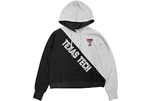 NCAA Officially Licensed Texas Tech Red Raiders Diagonal Colorblock Hooded Sweatshirt