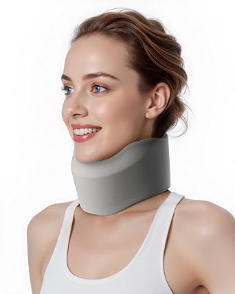 Neck Brace for Sleeping, for Relief Neck Pain and Provide Support Soft Cervical Collar, Neck Support Keep Vertebrae Stable & Aligned Relief of Cervical Spine Pressure Light Gray Small Size