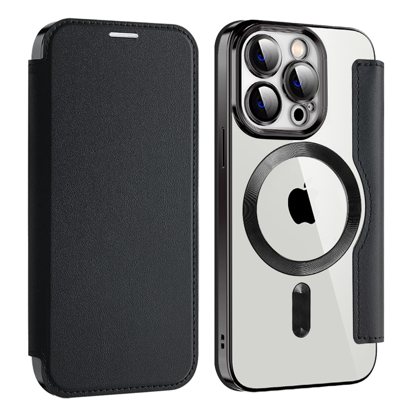 Custodia Magnetica Per IPhone 14 Pro Max HAONANDE – Pelle PU Con Portafoglio, Slot Carte RFID, Compatibile MagSafe