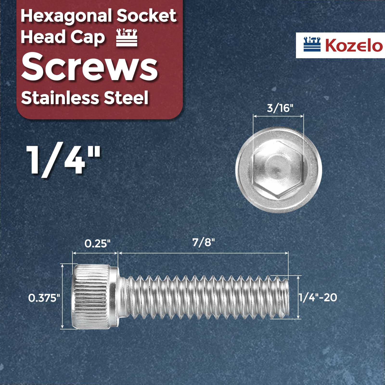 Kozelo 25pcs Socket Head Cap Screws - Image 2