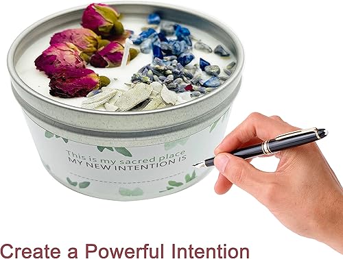 Miniatura 3 de TOMOKO Vela perfumada Sage White Sage (6 onzas), curación, purificación, meditación, incienso y limpieza (Lapis Lazuli, 1 unidad)