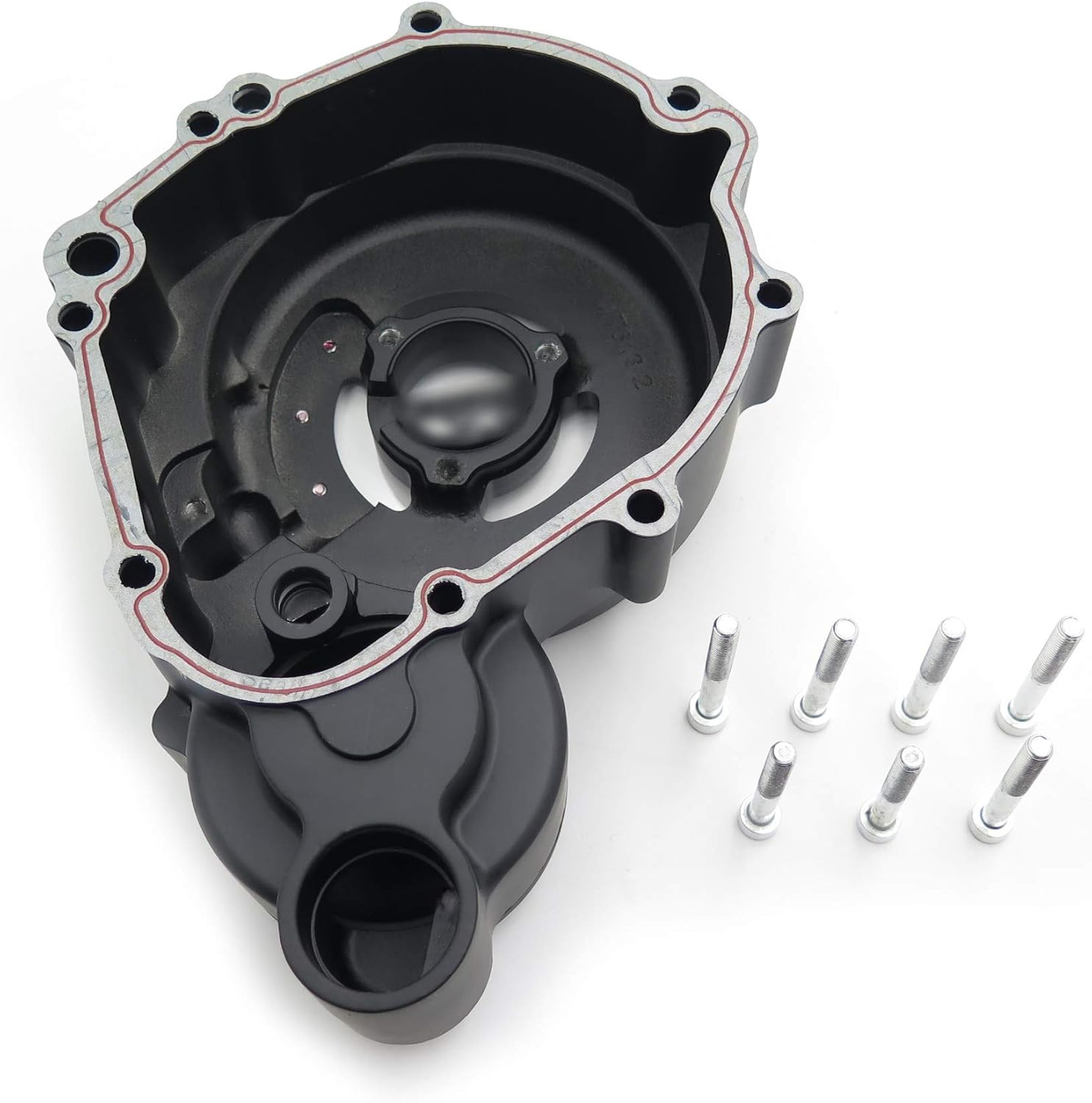 HTTMT MT313-002A-BLACK Billet Aluminum Engine Stator Cover See Through Compatible with Suzuki GSXR 600/750 2006-2016 Black Left