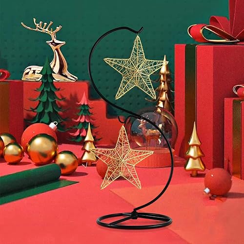 Miniatura 3 de CXLE Soporte de exhibición de adornos, soporte de adorno de hierro para colgar globo de vidrio para plantas de aire, terrario, bola de bruja, adorno