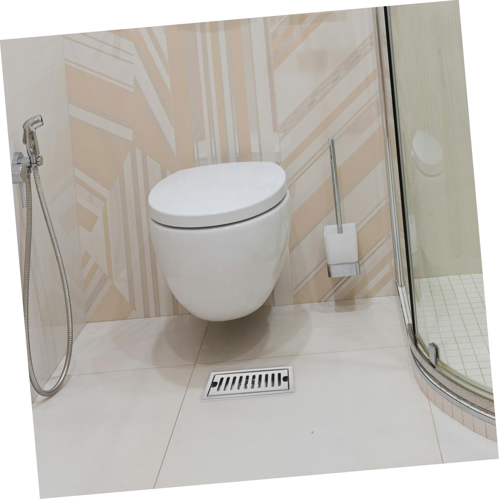 Homoyoyo Desagüe De Piso De Acero Inoxidable Cubierta De Colador De Pelo Colector De Cocina Colador De Fregadero Brida De Ducha Rejilla Extraíble Colador De Drenaje Lineal para Baño