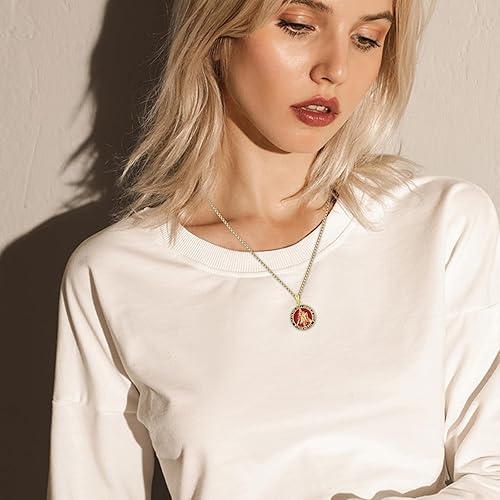 Vista 259 de Collar con colgante de plata de ley 925 con medalla de San Patrón, joyería religiosa para hombres y mujeres, con cadena de acero inoxidable 316L