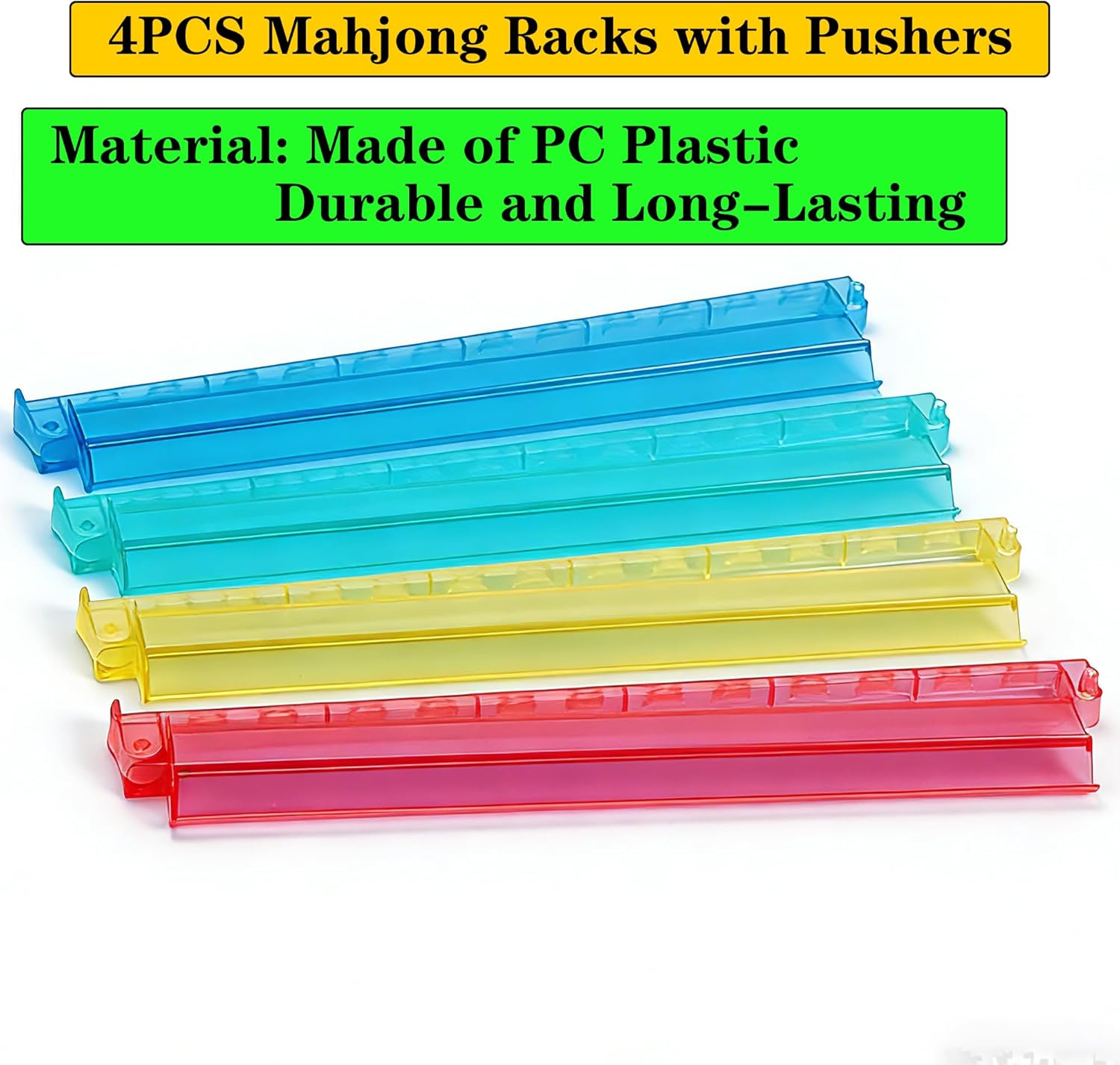 4 Layer Mahjong Tile Set Acrylic American Mahjong Tile Set 1.2-inch 166 Mahjong Set with 4PCS Mahjong Racks with Pushers and Mahjong Card Mahjong Gift Box