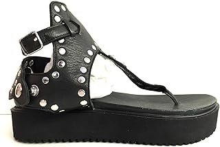 Zapatos sandalia de mujer originales 6256 negro piel PE Shoes New