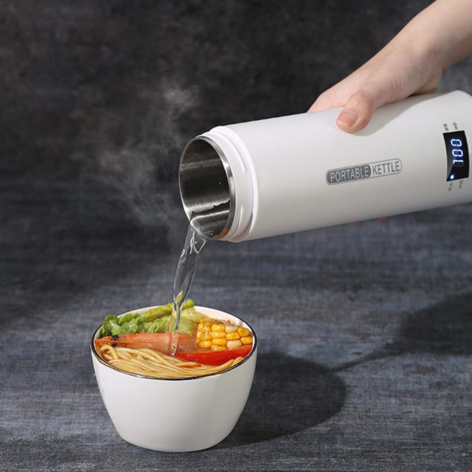 Taza calentada eléctrica de viaje - Hervidor de agua para coche 12V con