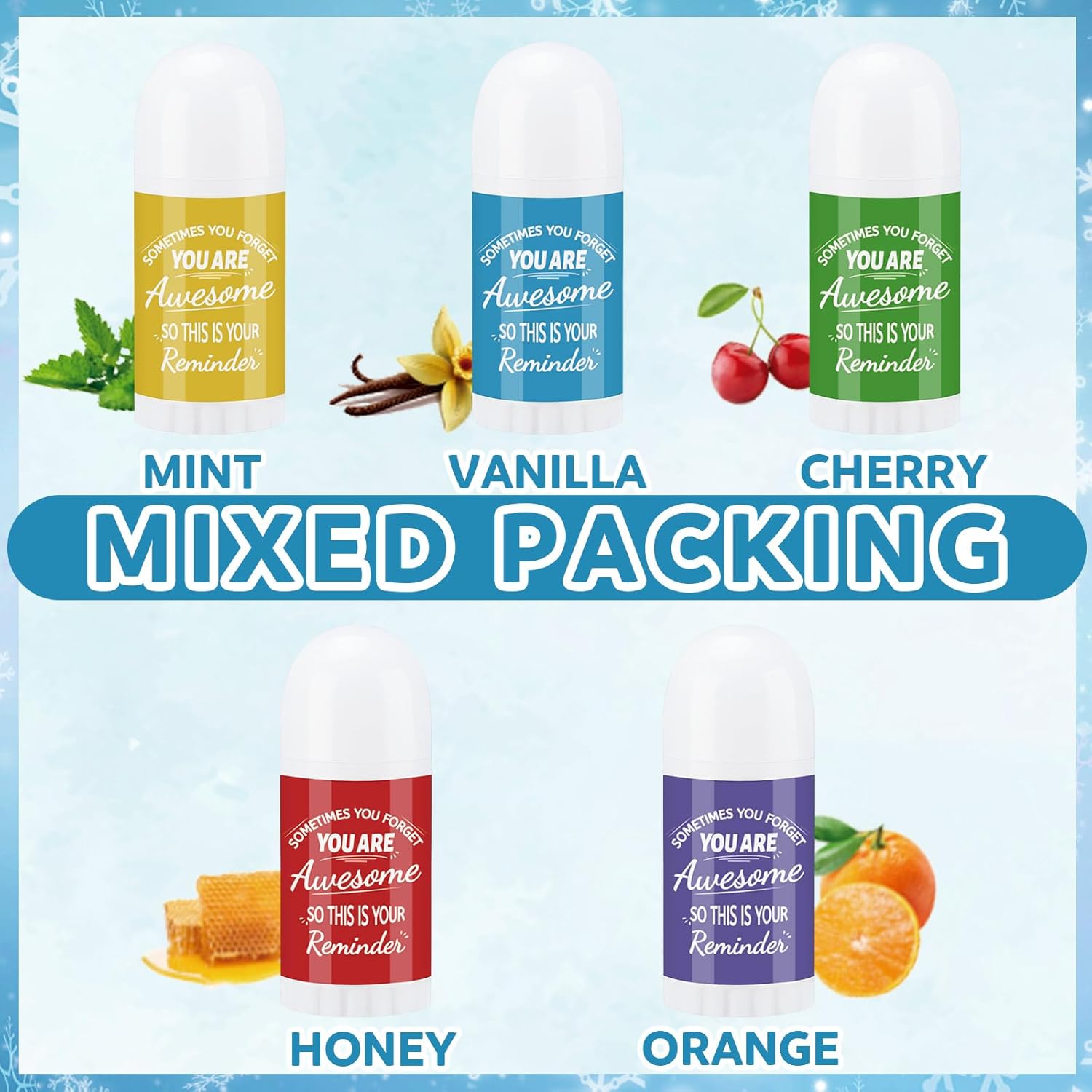 50 Pcs Mini Lip Balms Thank You Gifts Bulk Gifts Lip Balms Natural Ingredients Products Thank You Employee Appreciation for Coworkers Employee Teacher