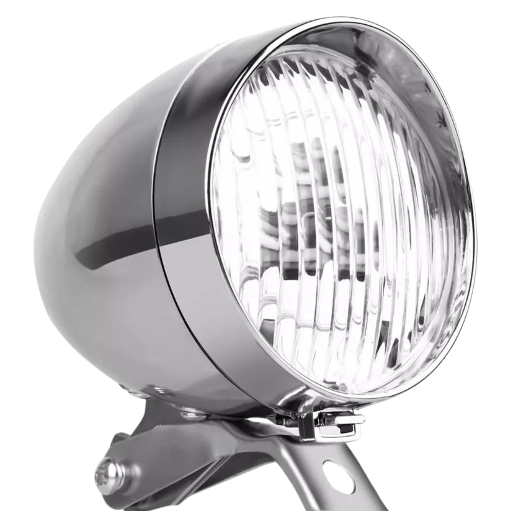 Classical Silver Vintage LED Bike Headlight | 3 LED Retro Bicycle Front Light Headlamp with Bracket (Silver) (B0D6YLCZST) Amazon Price History, Amazon Price Tracker