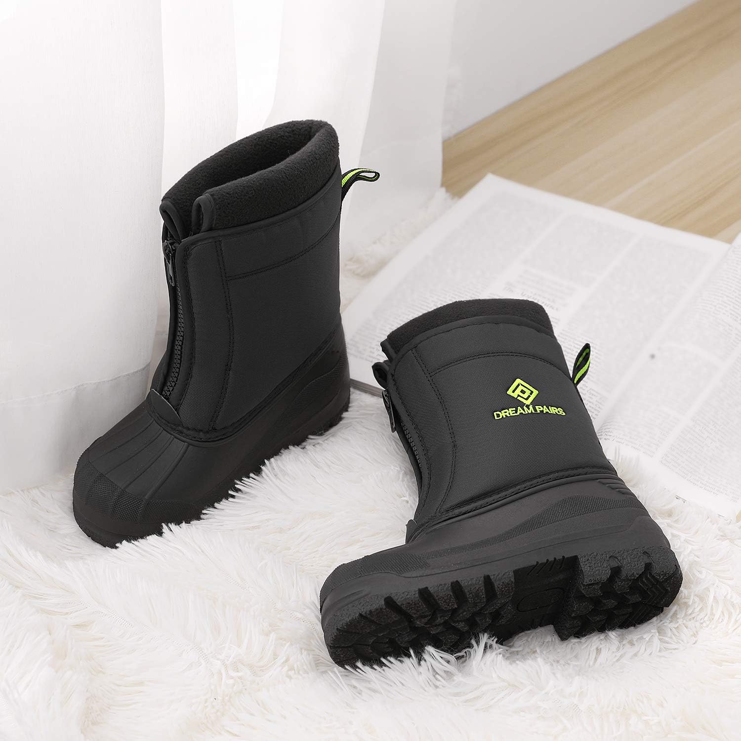 DREAM PAIRS Boys Girls Waterproof Winter Snow Boots for Little/Big Kids