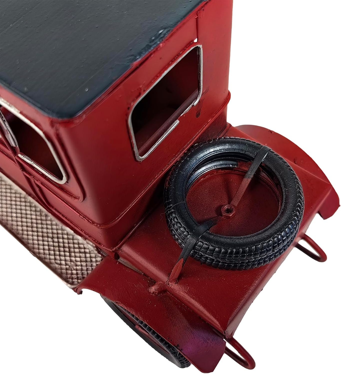 YCHTEWY-Iron Classic Red Vintage car Model Collectible Vehicle Decoration, Metal Truck Christmas Decor ，Unique Blend of Vintage, Rustic, Farmhouse Truck Decor for Table Top Decor. (C)…