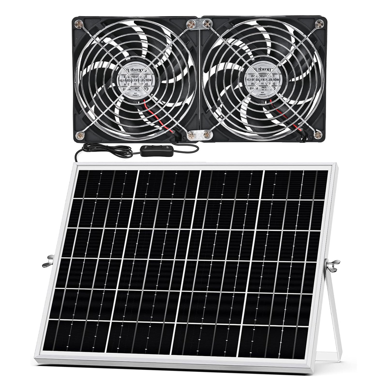 Ventilador solar con cable de 3,1 m para aire de invernadero