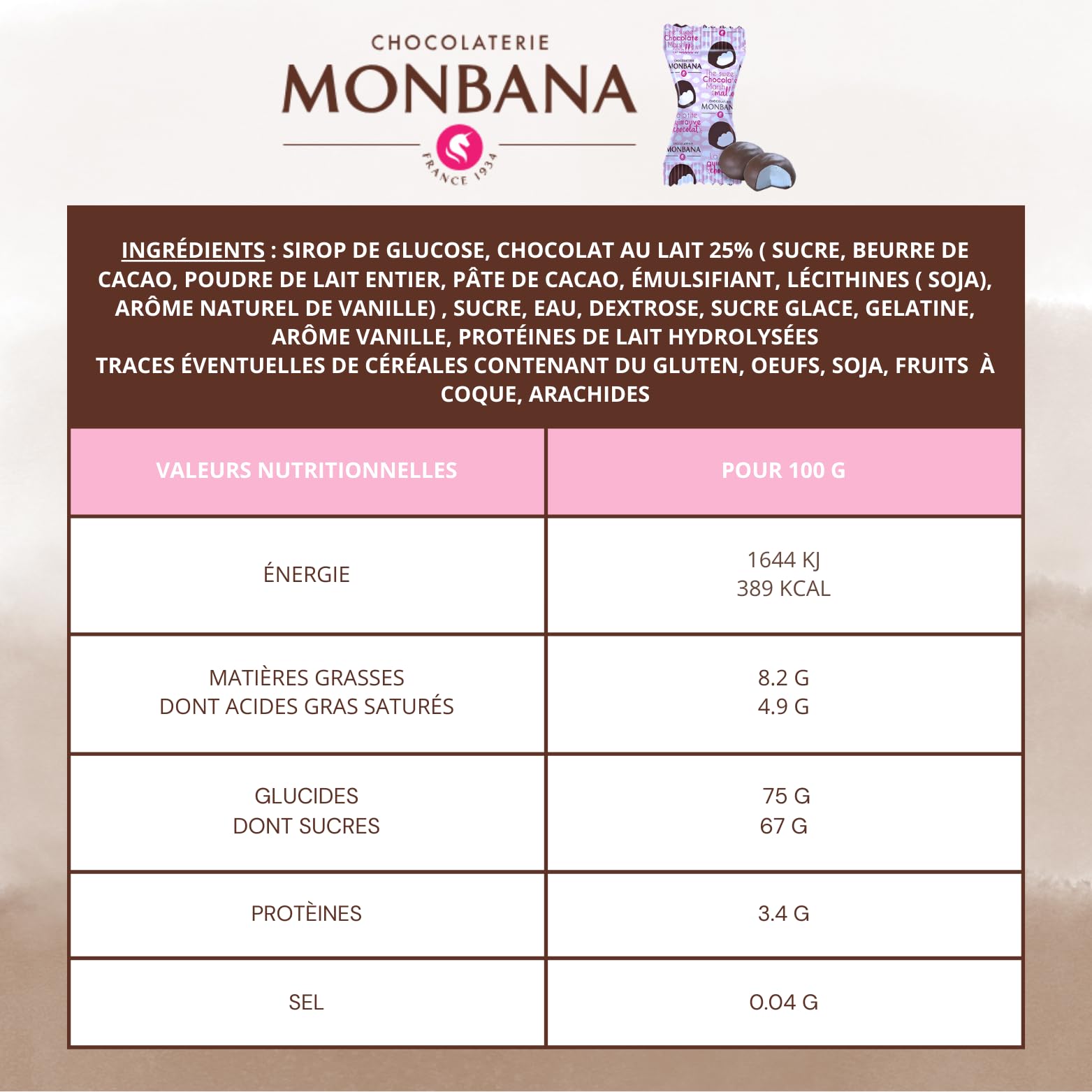 MONBANA - 200 Mini-Guimauves emballés individuellement - 1kg | Chamallows gourmands pour un café, le goûter ou le chocolat chaud - À offrir ou à partager - Candy bar, dessert - bonbon noel