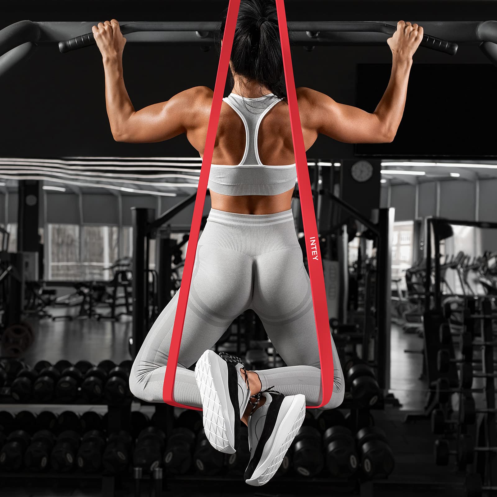 Elastici Fitness Set di 4 Pezzi, Resistenza da 15lb a 125lb, Bande di Resistenza per Crossfit, Stretching, Yoga, Pilates, Allenamenti di Resistenza, Potenziamento Muscolare, con Borsa
