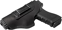 Vista 8 de Relentless Tactical IWB The Defender - Funda de cuero para pistolas S&W M&P Shield, GLOCK 17 19 22 23 32 33, Springfield XD & XDS, y pistolas