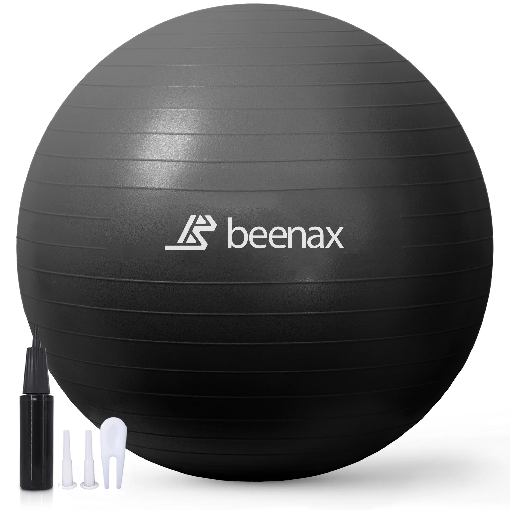 Beenax Thick Strong Exercise Pregnancy Ball 55cm 65cm 75cm, Anti-Burst Gym Swiss Ball with Pump Included for Yoga, Fitness, Labour, Pilates, Stability, Balance