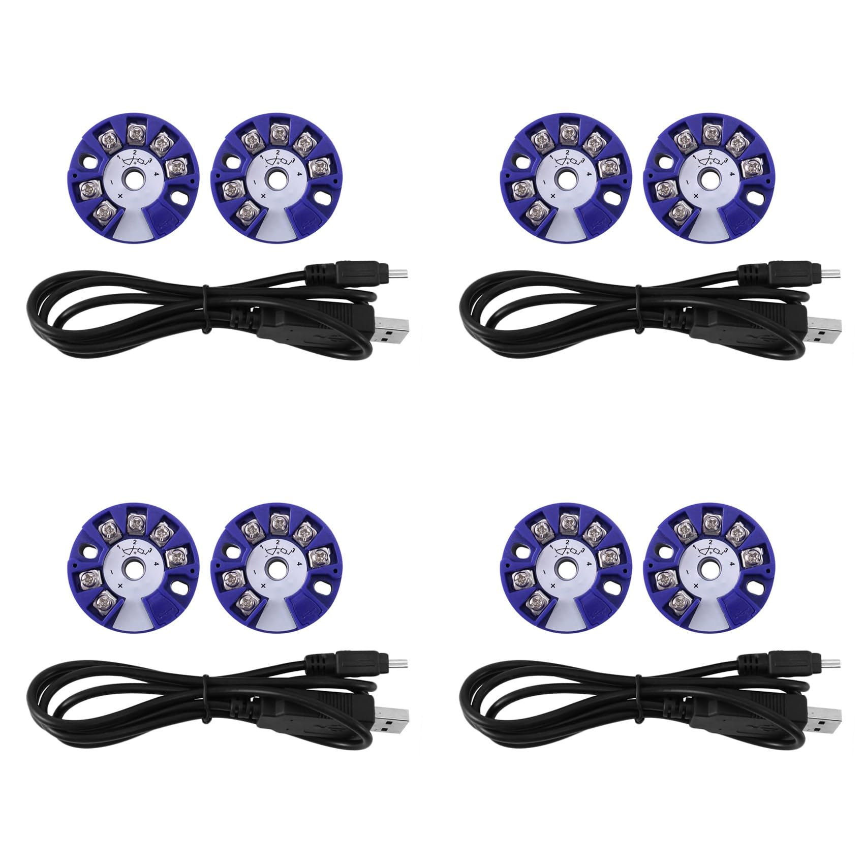 Jnchdghwa 4set Programmable Thermocouple RTD PT100 to 4-20MA Converter TC RTD Input 4-20MA Output Temperature Transmitter