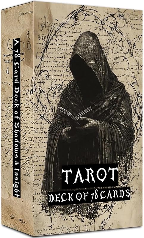 Eternal Whisper Tarot Deck, 78 Tarot Cards with PDF Guidebook, Vintage Gothic Style, Parchment Theme, Modern Witch Tarot for Beginners- Experienced Readers, Divination Spiritual Growth Tool
