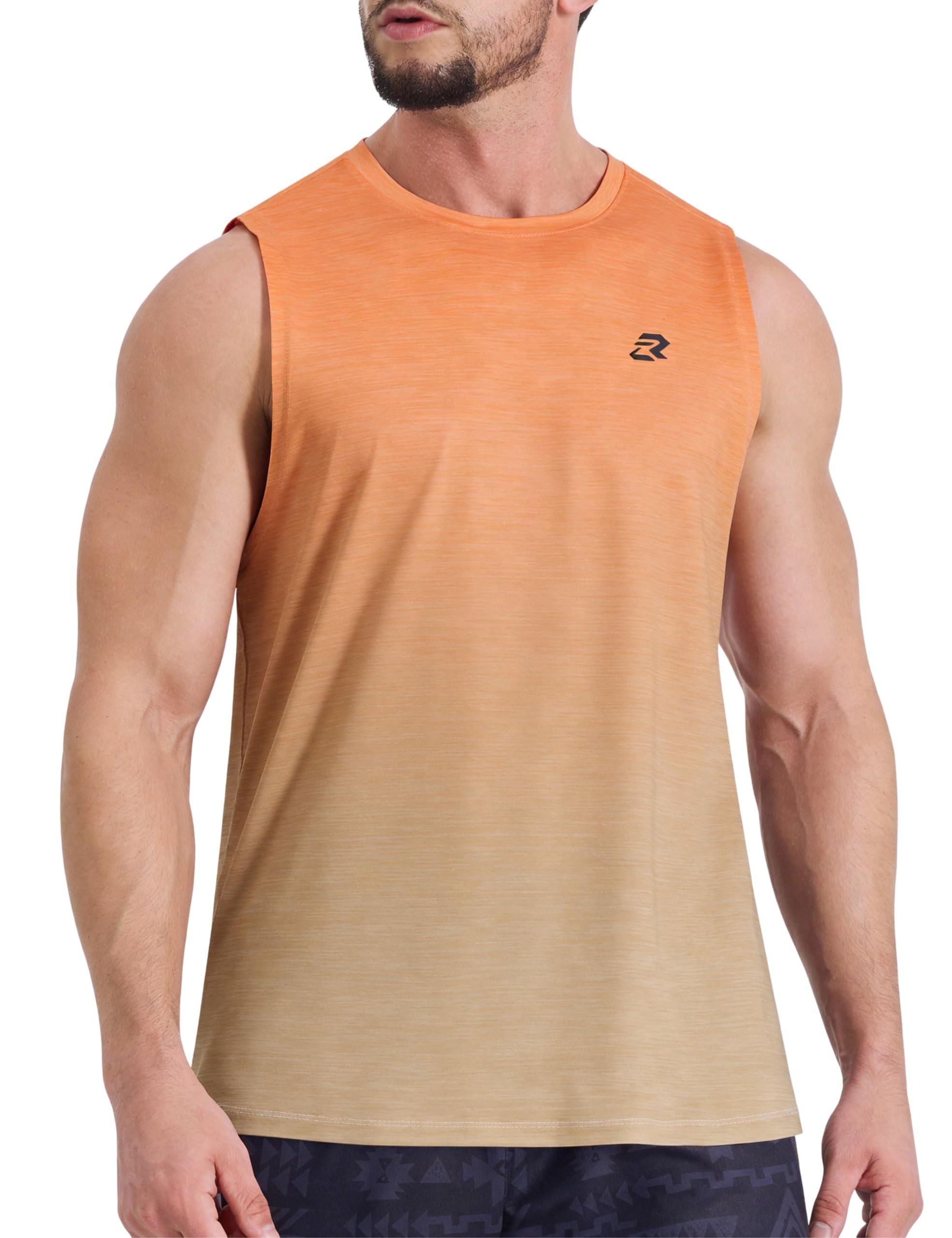 Men's Tank Tops Quick Dry Workout Muscle Gym Sleeveless Shirts UPF 50+ Sun Protection Running Beach Summer Swim Shirts