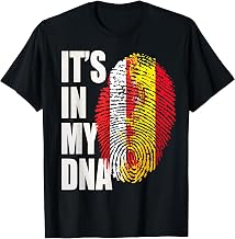 Spain and Austrian DNA Heritage Flag T-Shirt