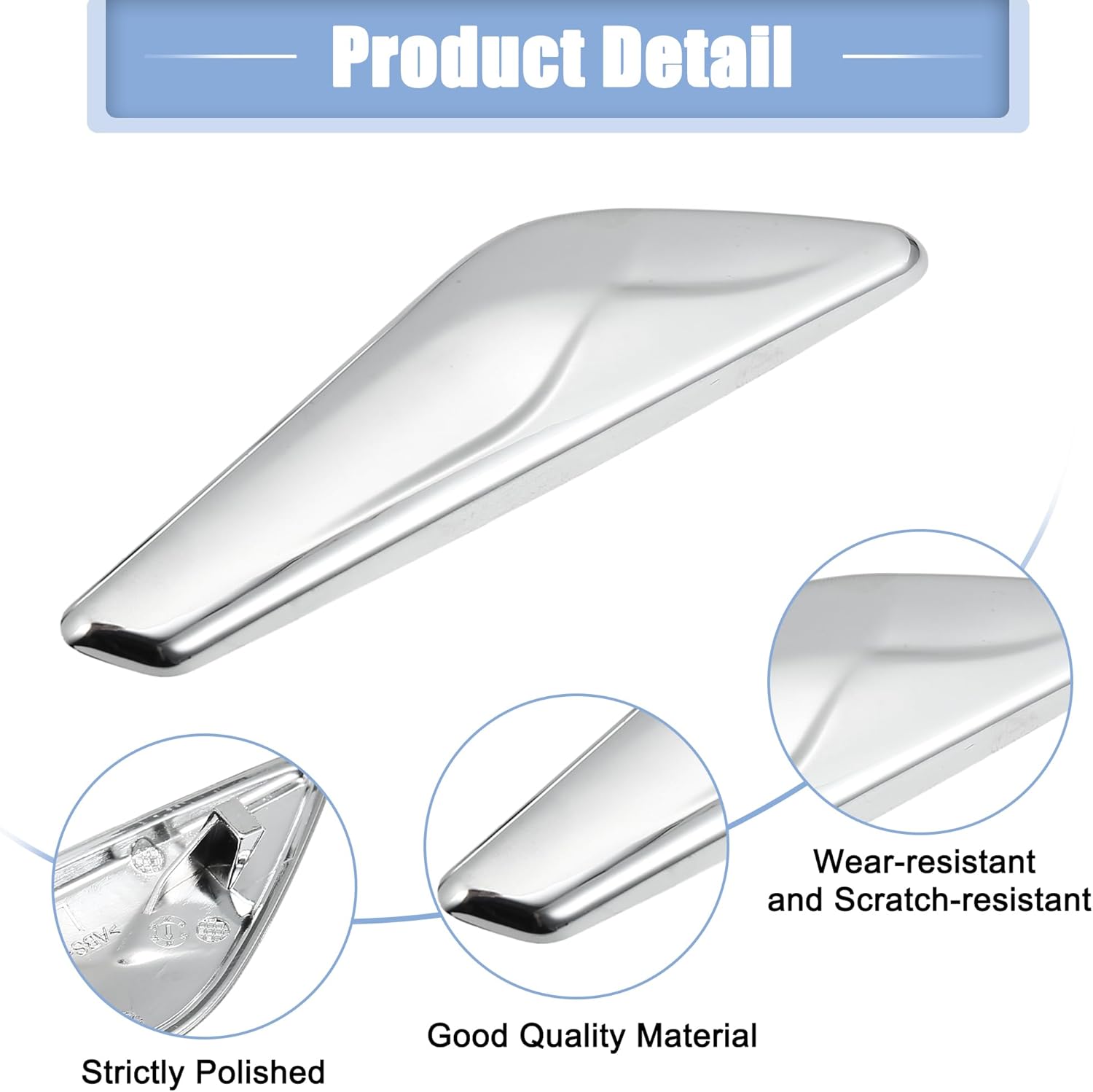 X AUTOHAUX Front Left Fender Panel Side Marker Finisher Trim Fit Replacements for BMW X3 X4 F25 F26 Side Marker 51117338569