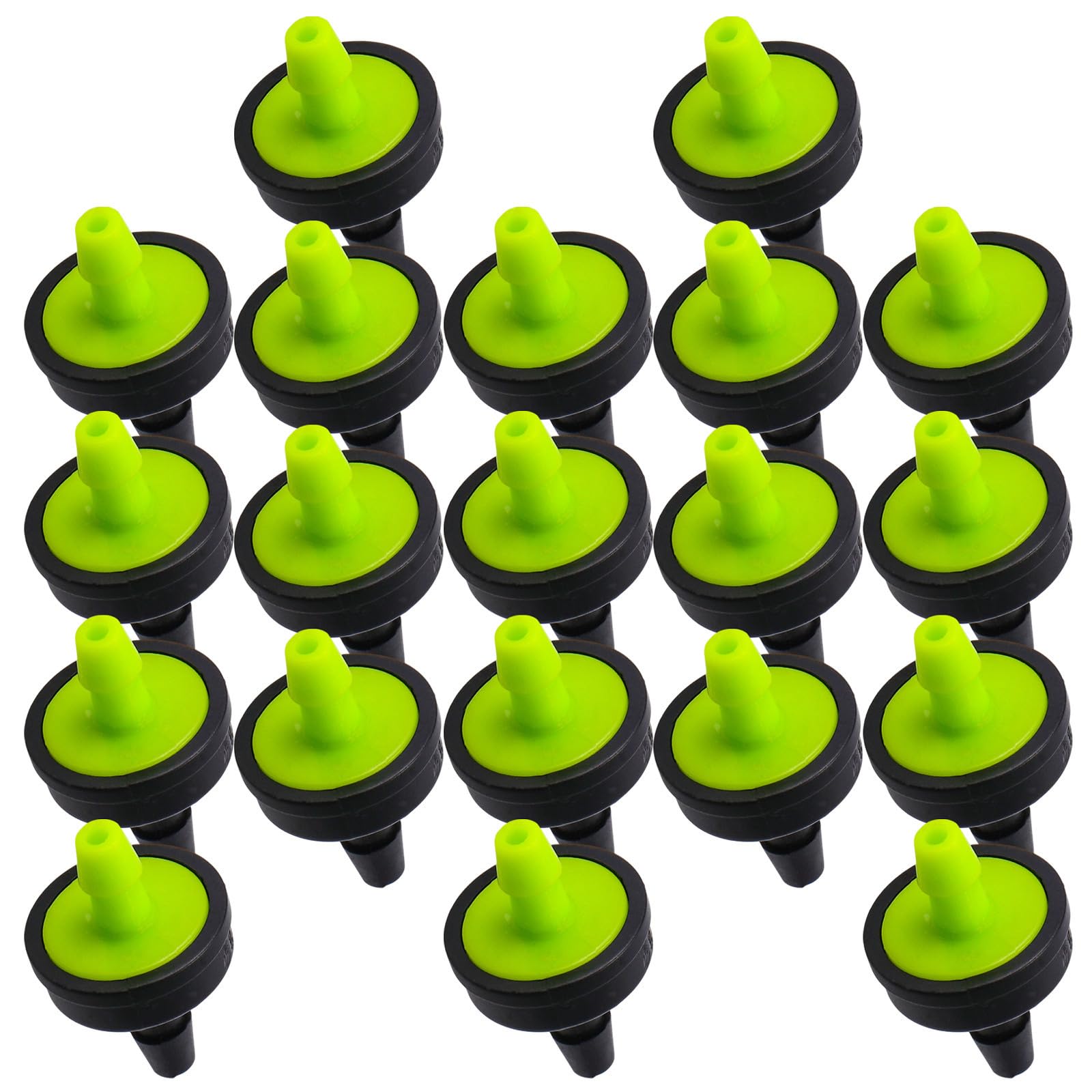 Goteros de Riego Compensación de Presión Conexión Rápida para Suministro Constante de Agua , Plástico Negro , 200 Unidades para Plantas en Macetas y Cultivos