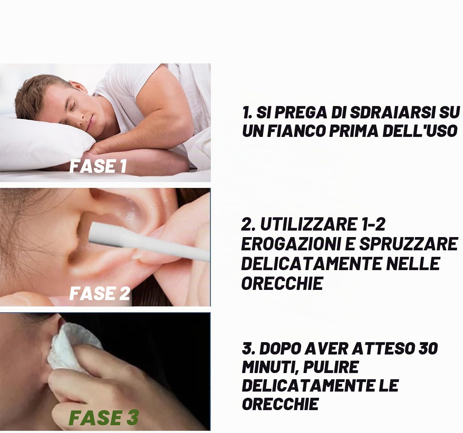 Spray per sollievo da acufene, spray per sollievo dall'acufene, sollievo per acufene per orecchie che ronziano, inalatore per acufene (2 pezzi)