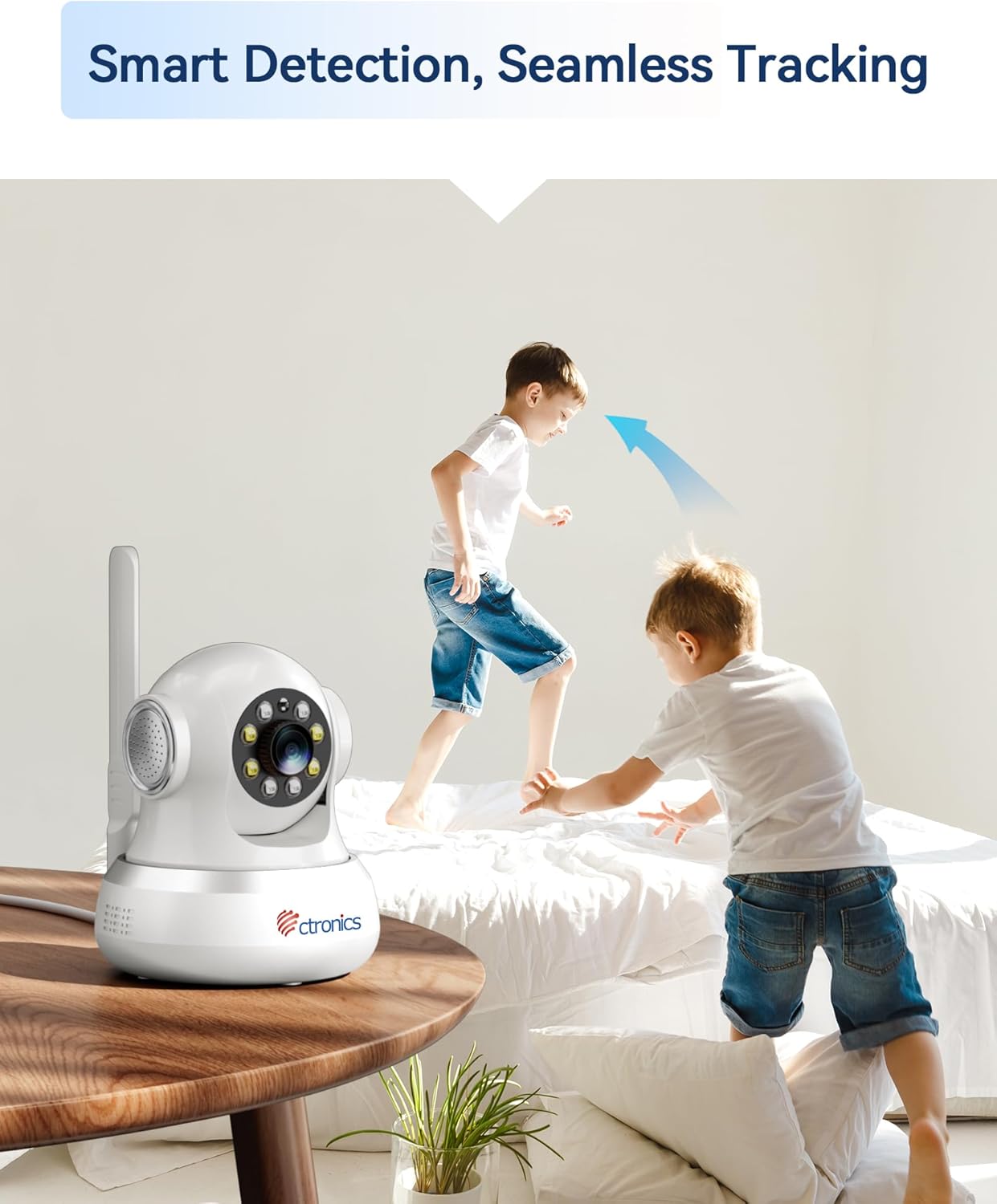 Ctronics camera demonstrating smart detection and tracking of children