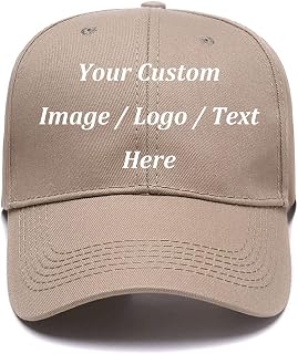 Custom Baseball Hat,Snapback.Design Your Own Adjustable Metal Strap Dad Cap Visors