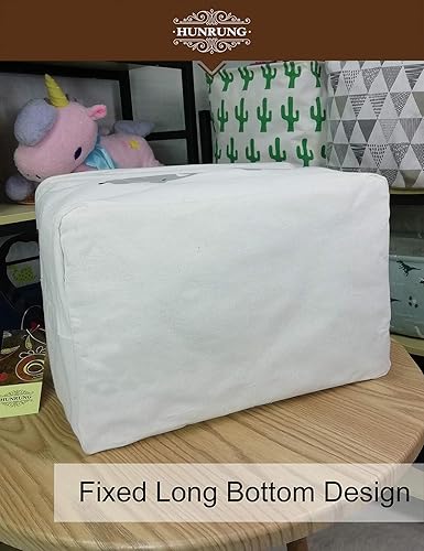 Miniatura 177 de HUNRUNG Cesta rectangular de almacenamiento de lona, bonita cesta organizadora de lona para mascotas, juguetes de niños, libros, ropa, perfecta