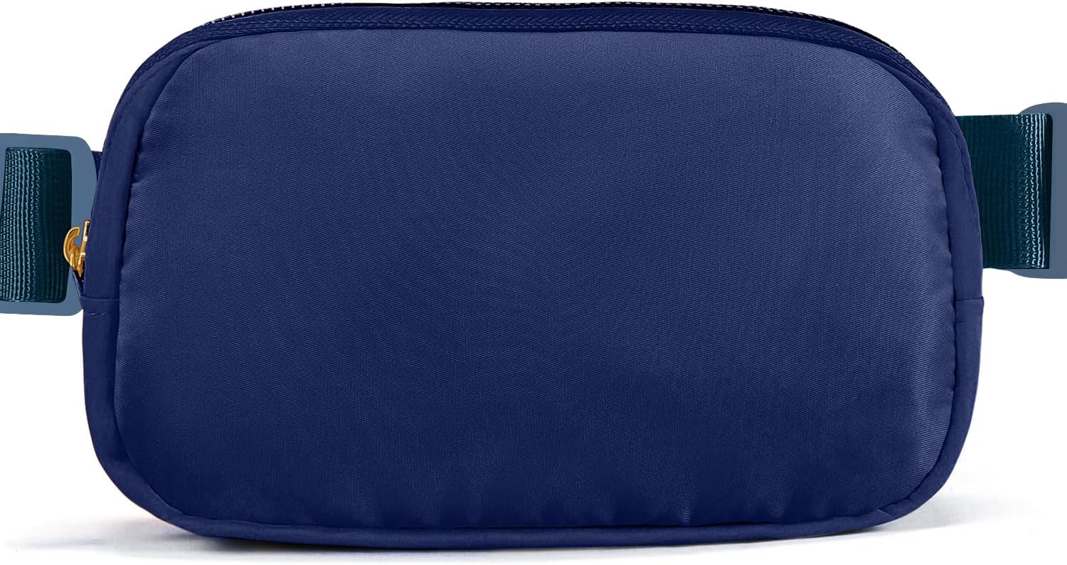Belt Bag Zipper Fanny Pack Crossbody Bags for Women,Fashion Nylon Waist Packs, Water Repellent Two Way wear with Adjustable Strap Gifts for Teenage Girls Women Men(Royal blue)