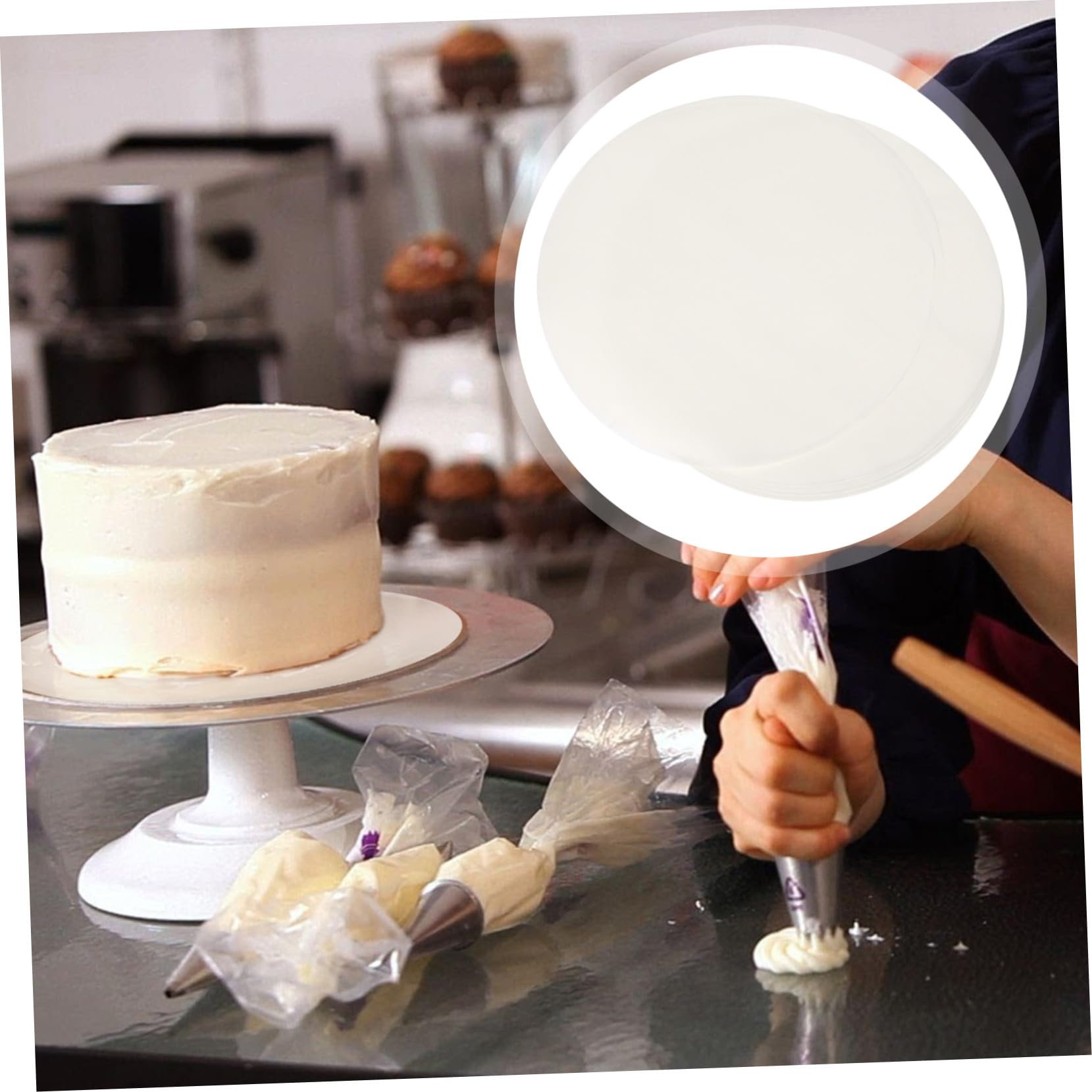 IMIKEYA 500pezzi Carta da Forno Antiaderente Quadrata Carta da Cucina e Antiolio Forniture per Cottura Pratica e Resistente