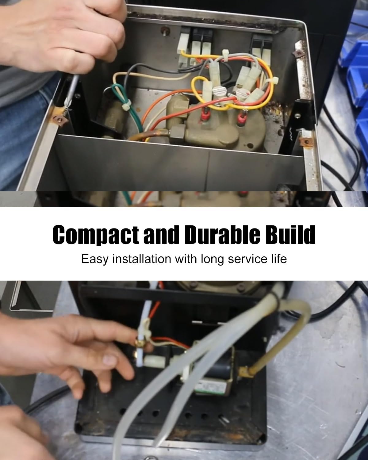 E Type Solenoid Vibratory Water Pump Compatible with Breville Delonghi Gaggia Espresso Machine, Stable Delivery 230V 50Hz 48W 15 Bar Replace ULKA EP5