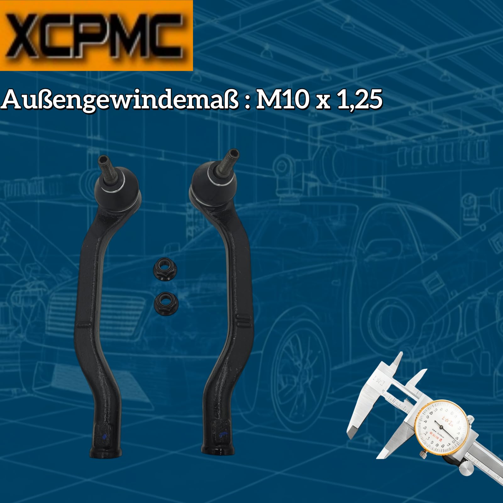2x Rotule de Direction pour 2008-2024 Fluence Megane III Grandtour Coupé CC | 485204680R 485202710R 39040 39039 Avant Gauche et Droite Compatible avec 2009-2016 Scénic III Grand Scénic III