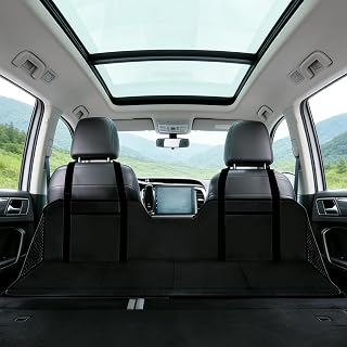 QISHENG Car Camping Bed Extension Board - Foldable SUV Mattress & Back Seat Extender for Travel, Portable Trunk Mat with Headrest, Sleeping Accessory