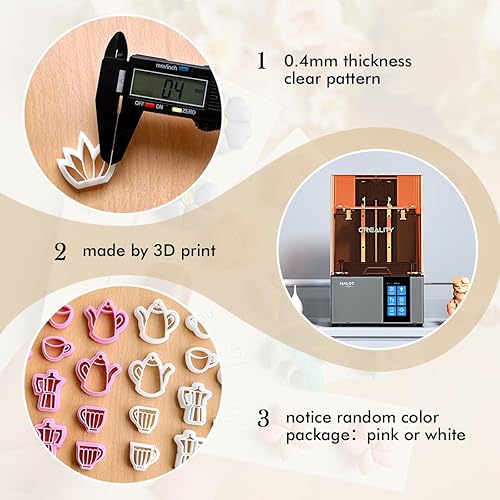 Miniatura 6 de KEOKER Cortadores de arcilla polimérica, cortador de arcilla polimérica de té de la tarde, cortadores de aretes de arcilla polimérica de café para