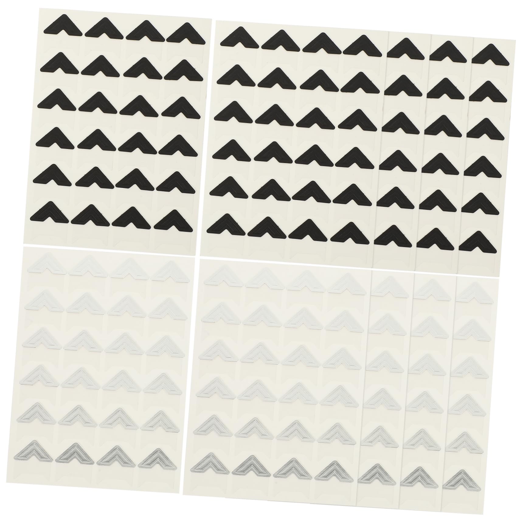 NUOBESTY 50 Hojas Accesorios Para Álbumes De Fotos Diy Múltiples Esquinas De Fotos Tipo Pasta 10 Hojas/240 Piezas Embaladas Esquinas De Fotos Autoadhesivas Abrir La Ventana Tarjeta Papel