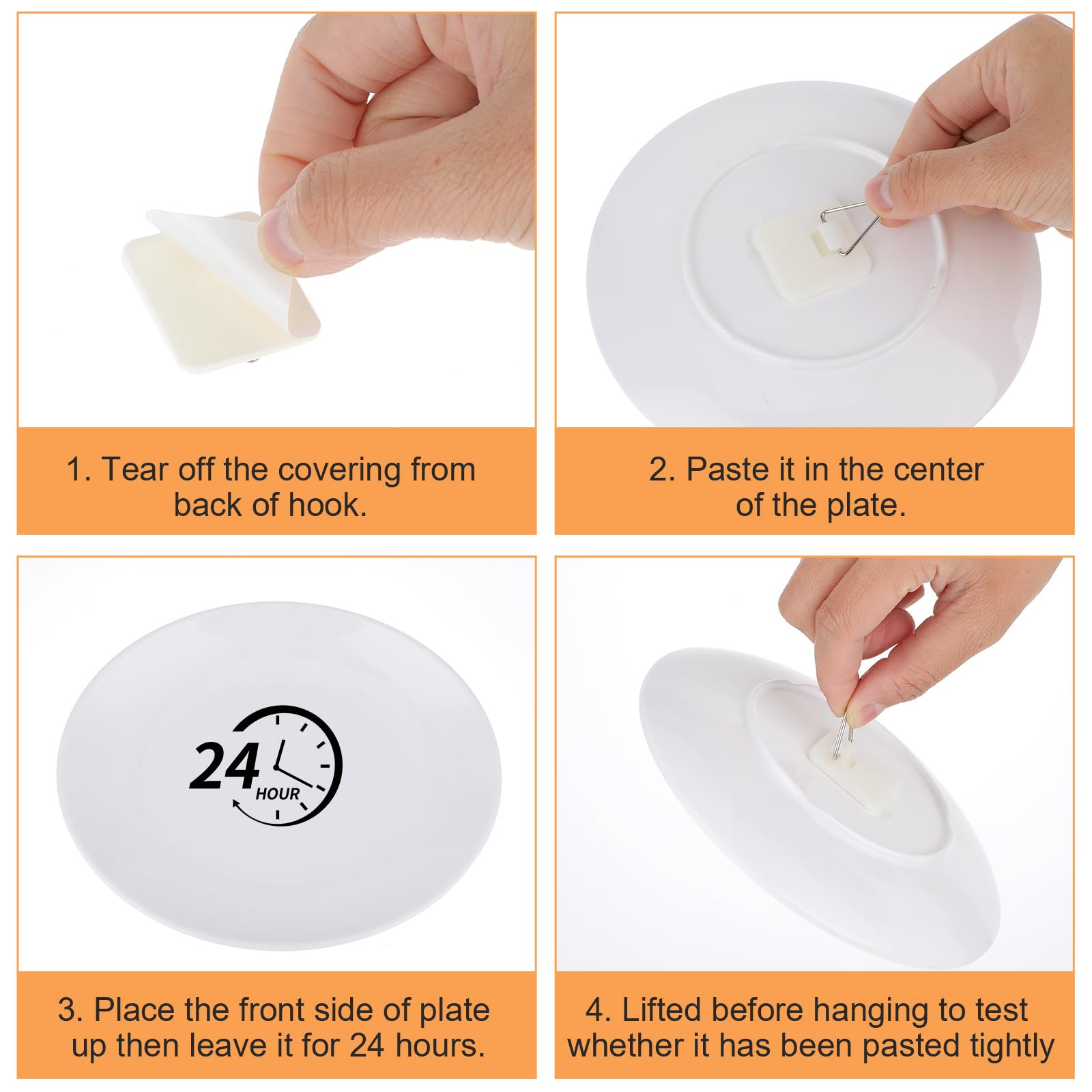 Wandplaathanger displayhouder - 20 stuks onzichtbare verticale plaathouders - plastic plaathangers - 6,9 cm zelfklevend - fotohanger voor decoratief bord en muurkunst