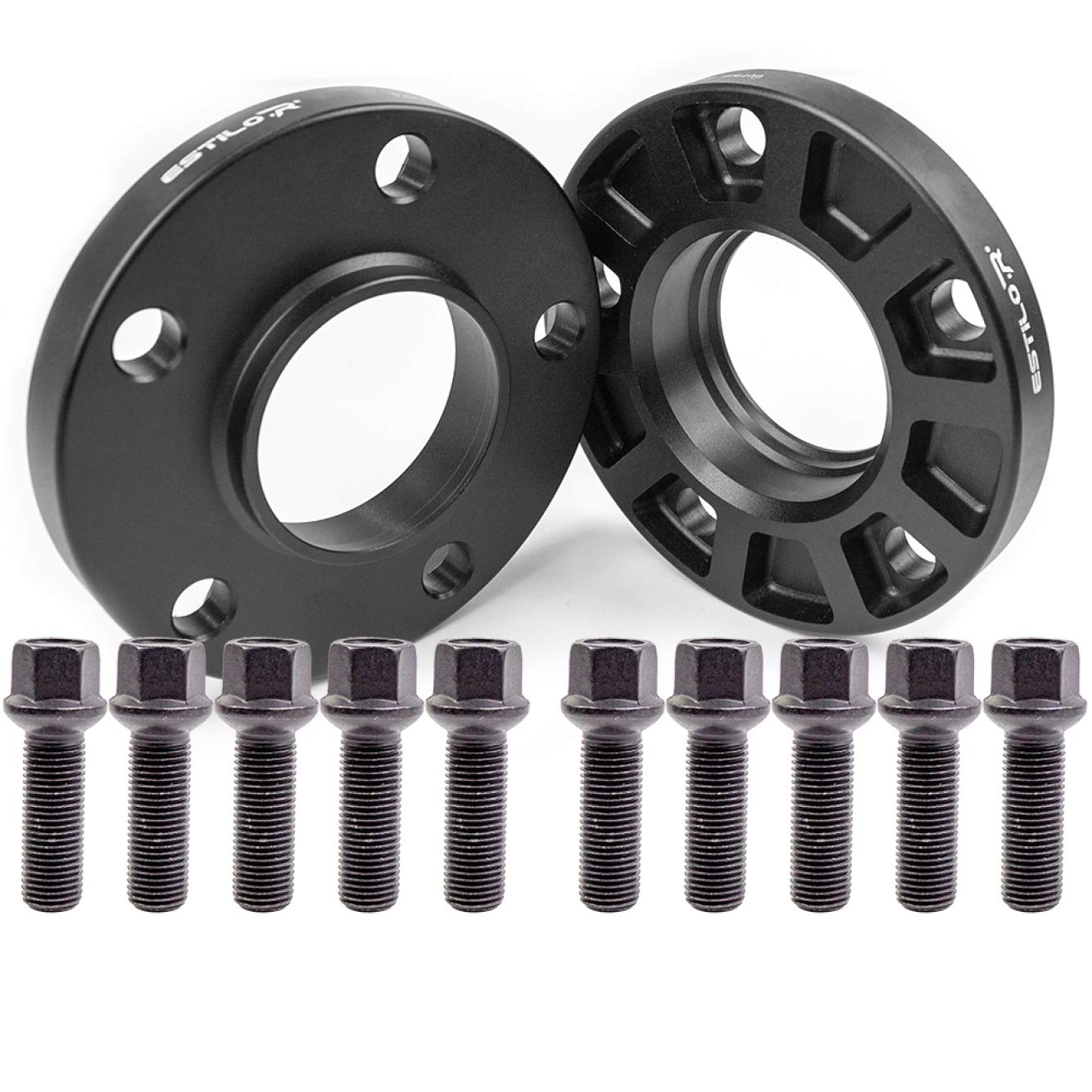 Estilo-R Spurverbreiterung 5x112 40mm 2x20mm Ø66,5 ABE schwarz Mercedes W204