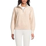 Women's Fuzzy Wedged Quarter Zip Sweater