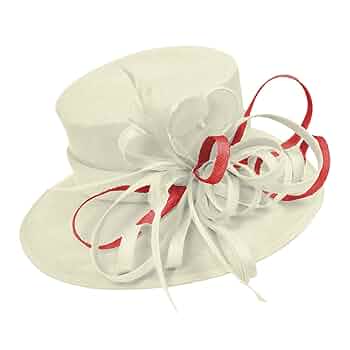 Caprilite White And Black Large Queen Brim Hat Occasion Hatinator