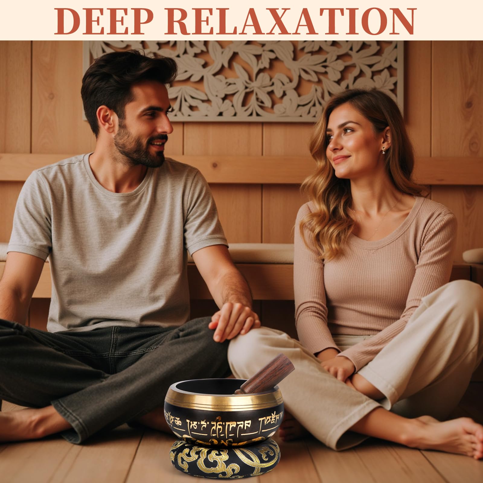 AKLOT Campana tibetana per meditazione fatta a mano: set di campane tibetane con tono puro, ciotola da bagno con cuscino, mazzuolo, borsa per il trasporto, regalo spirituale per purificazione dei