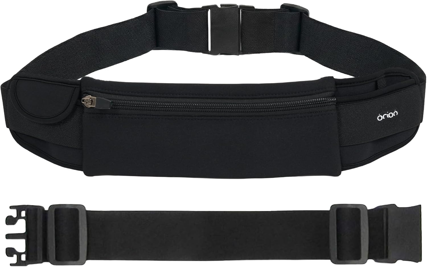 The Belt of Orion Classic Running Belt with Fanny Pack Extender Strap Bundle - Cross Body & 46"-60" Plus Size Suitable Adjustable Waist Bag for Workouts, Hiking & Running Fanny Pack 9”×3.5”