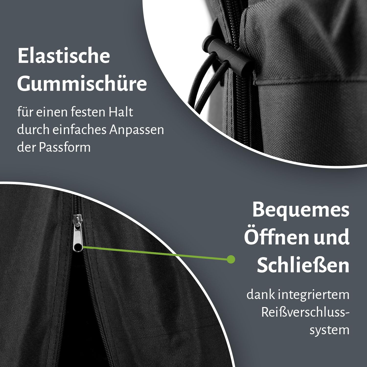 EMPASA Schutzhülle Zubehör Abdeckhaube Schutzhaube Outdoor passend für viele Heizstrahler Terrassenheizer Heizpilze Elektroheizer, Farbe:schwarz, Größe:212 cm