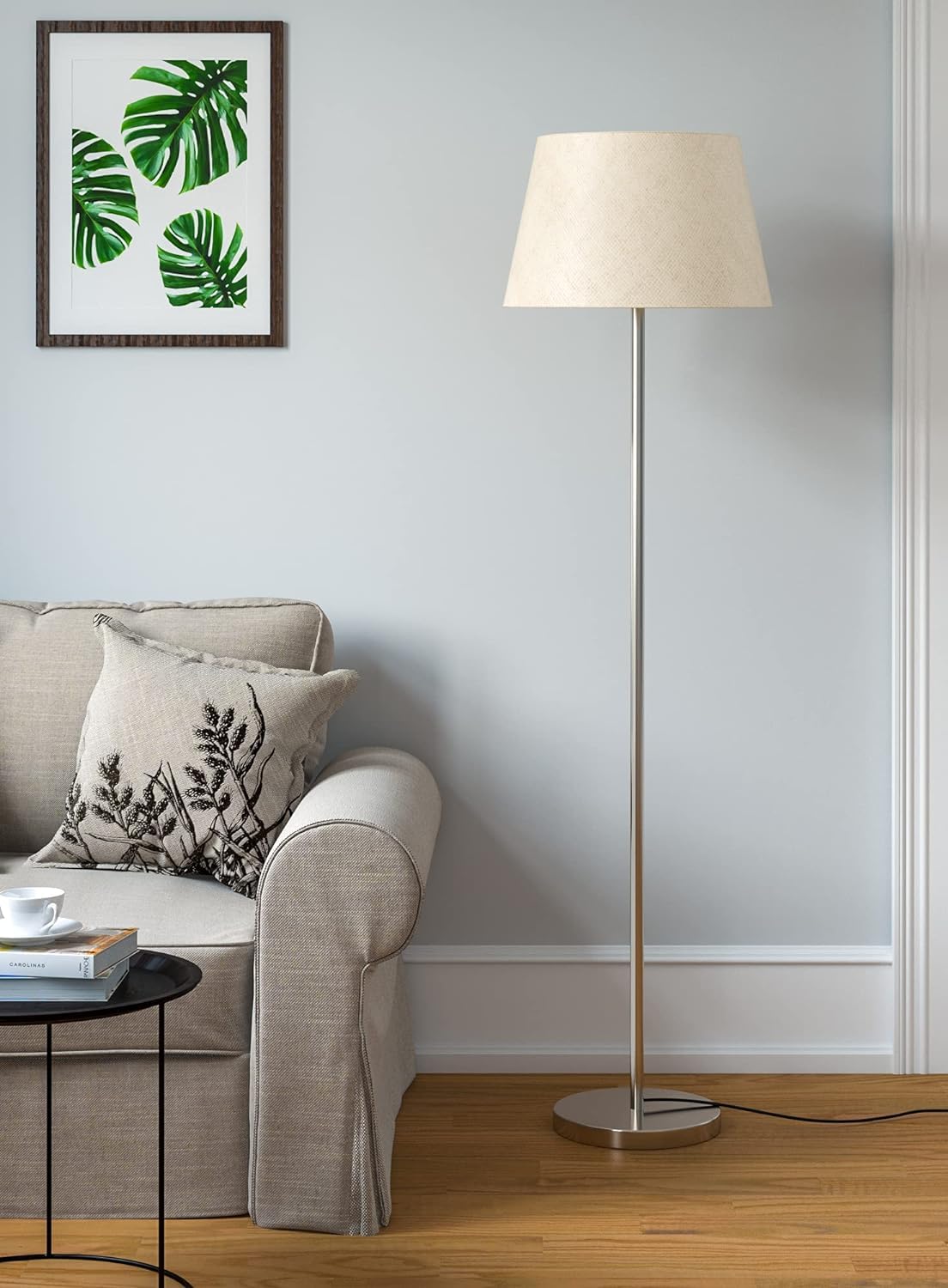 CREATIVE SUMMER SPECIAL Lamps Modern Living Room Silver Floor Lamp ...
