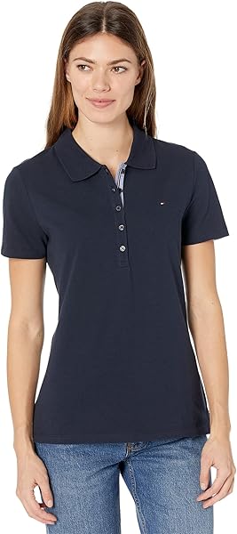 Tommy Hilfiger Dames Klassiek Korte Mouwen Poloshirt