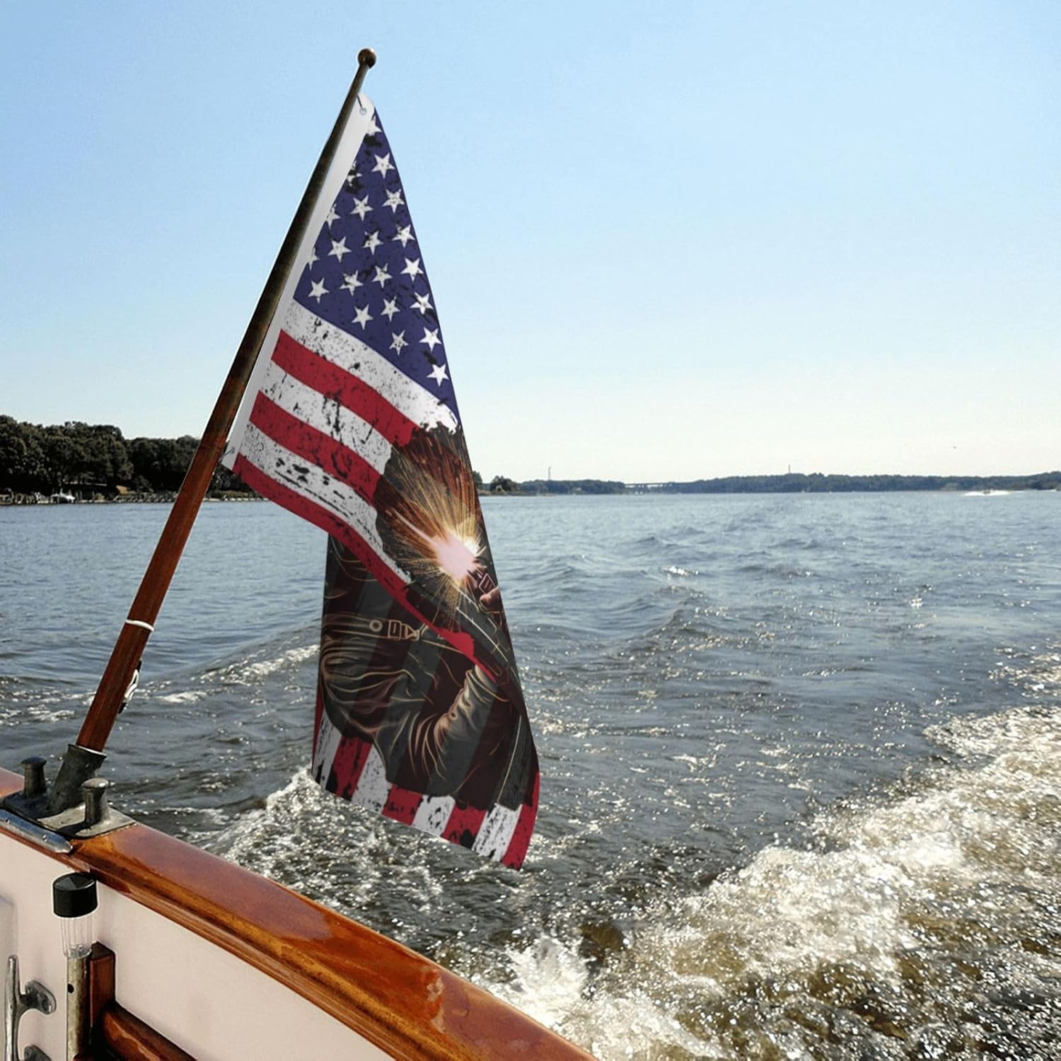 Welding American Flag 3x5 Ft Flag - Durable Polyester, Double-sided Design for Outdoor or Indoor Use
